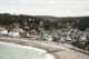 Vue sur Étretat depuis la porte d'Aval - point de vue