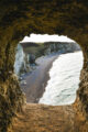 l'oeil du Panda avec vue sur la plage du Tilleul à Etretat